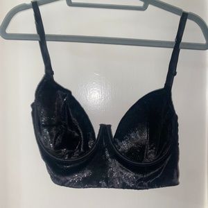 Victoria’s Secret sparkly black bustier top